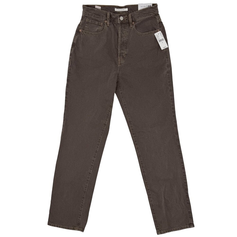 NWT PacSun Dad Jean Straight Leg Moss Green Jeans 26 | Skater Grunge Streetwear - Picture 2 of 16
